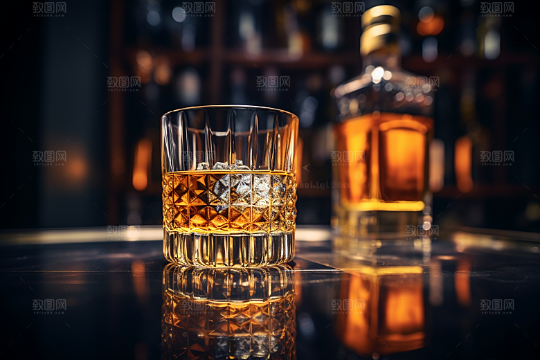洋酒威士忌酒类美酒素材