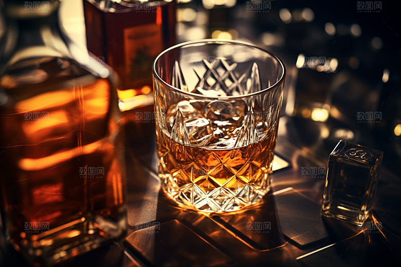 洋酒威士忌高清品酒素材