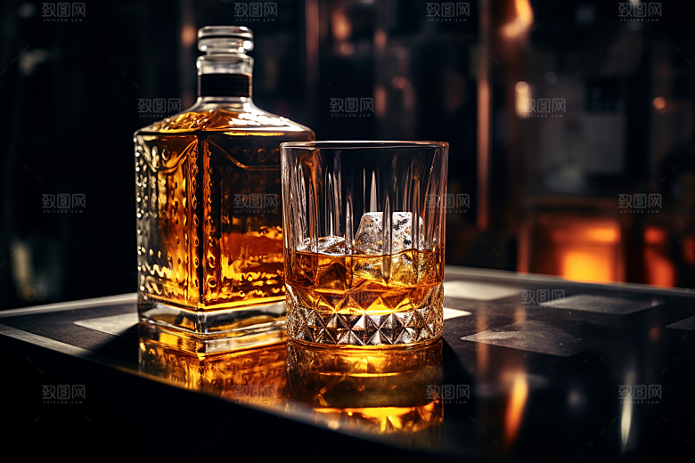 洋酒威士忌酒类饮品素材