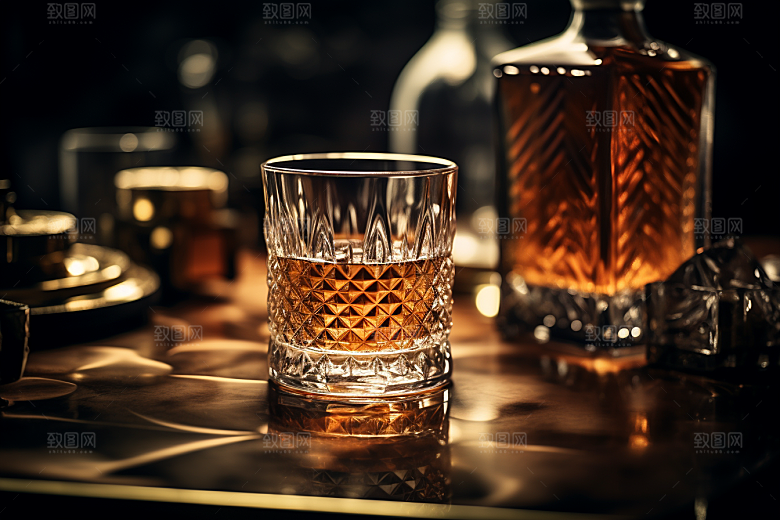 洋酒威士忌酒精美酒素材