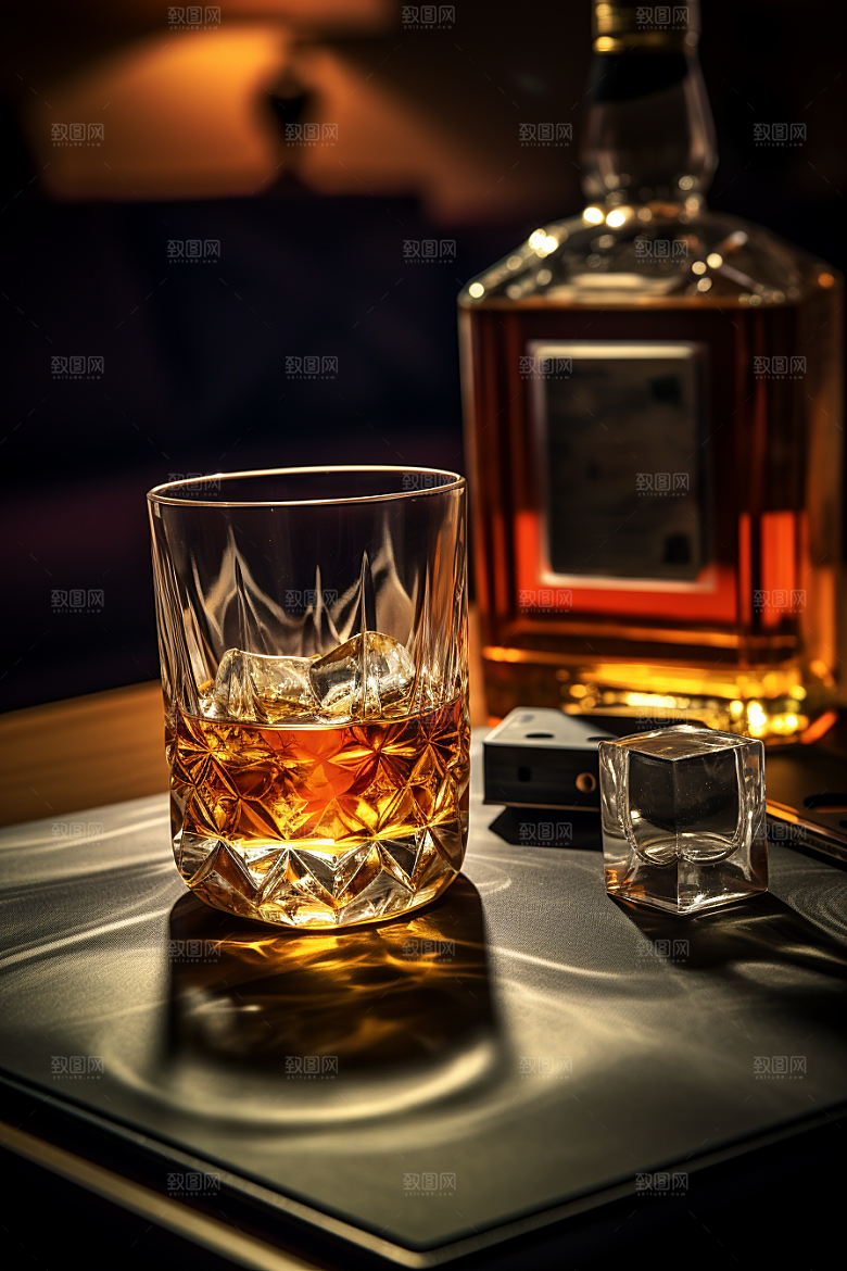 洋酒威士忌酒精高清素材