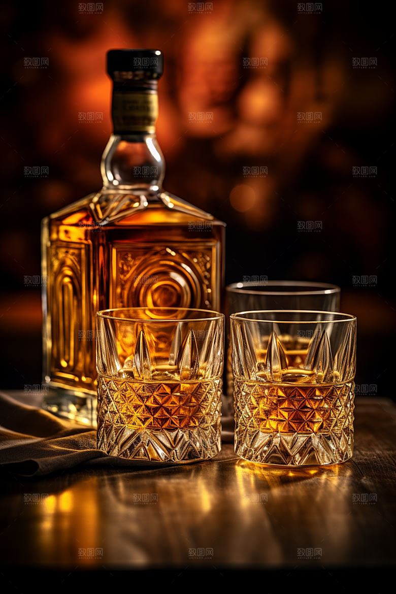 洋酒威士忌高清品酒素材