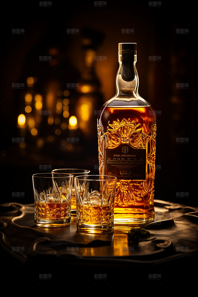 洋酒威士忌精致美酒素材