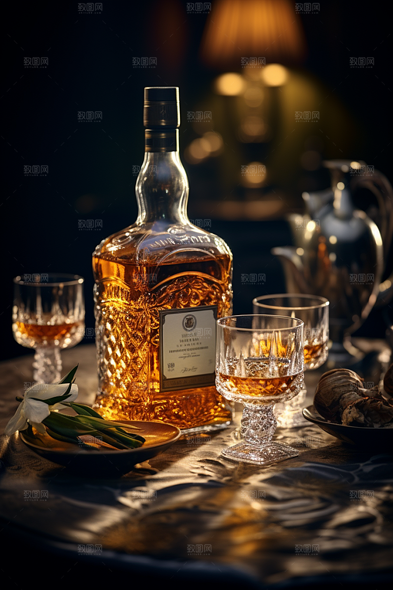 洋酒威士忌品酒酒类素材