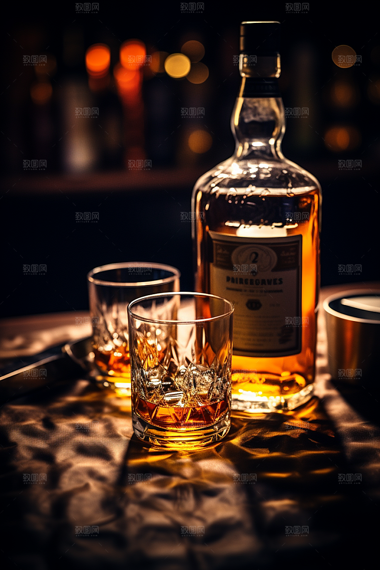 洋酒威士忌酒精精致素材