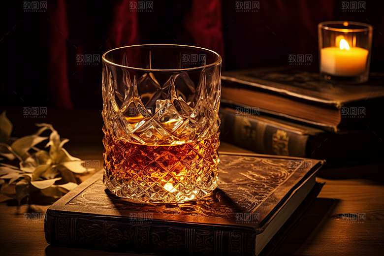 洋酒威士忌美酒精致素材