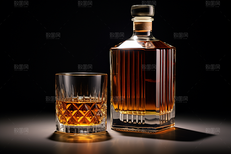 洋酒威士忌品酒精致素材