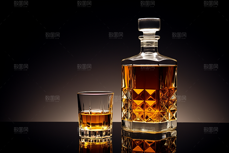 洋酒威士忌品酒饮品素材