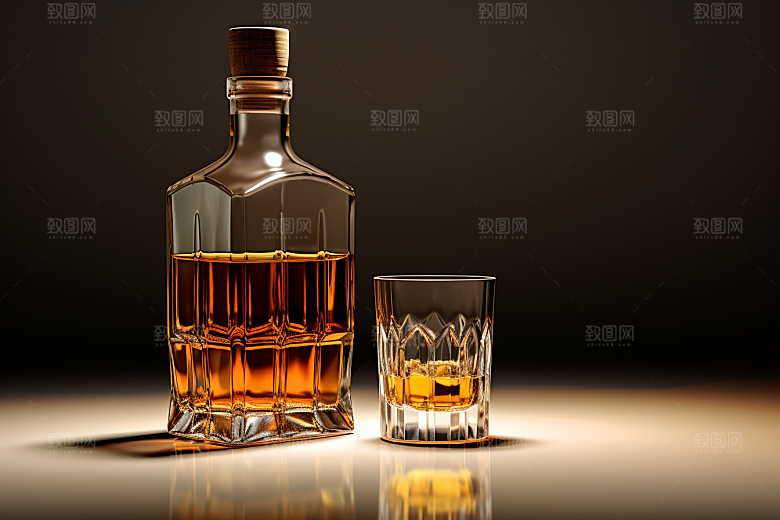 洋酒威士忌酒类美酒素材