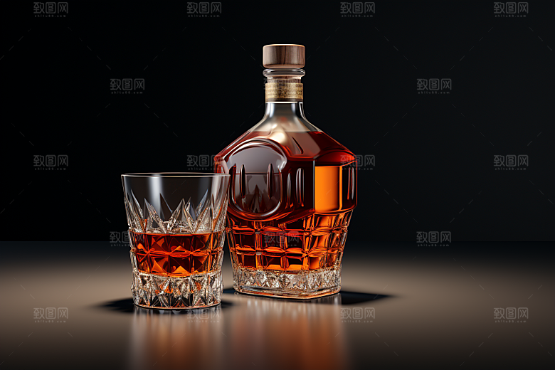 洋酒威士忌美酒酒类素材