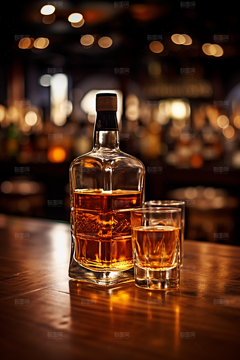 洋酒威士忌酒类品酒素材