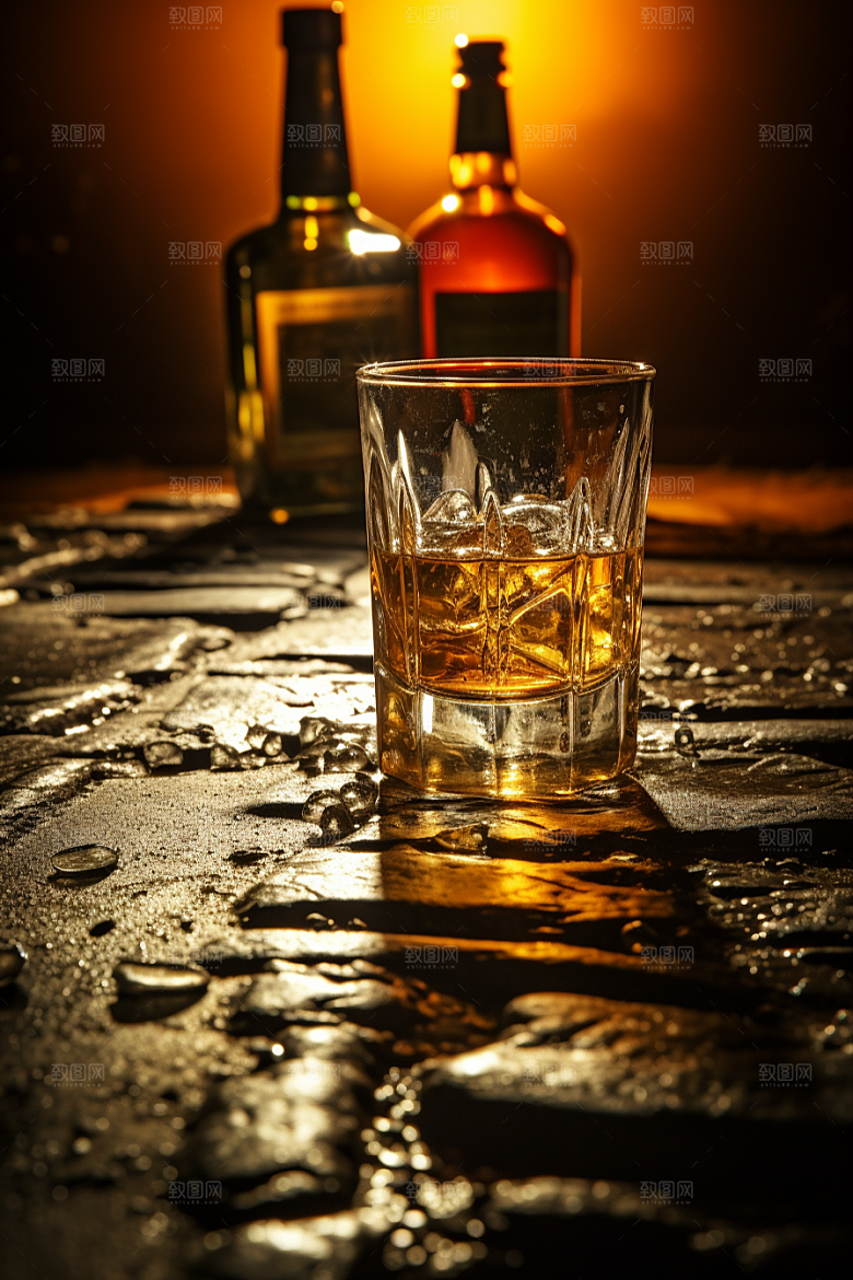 洋酒威士忌酒精品酒素材
