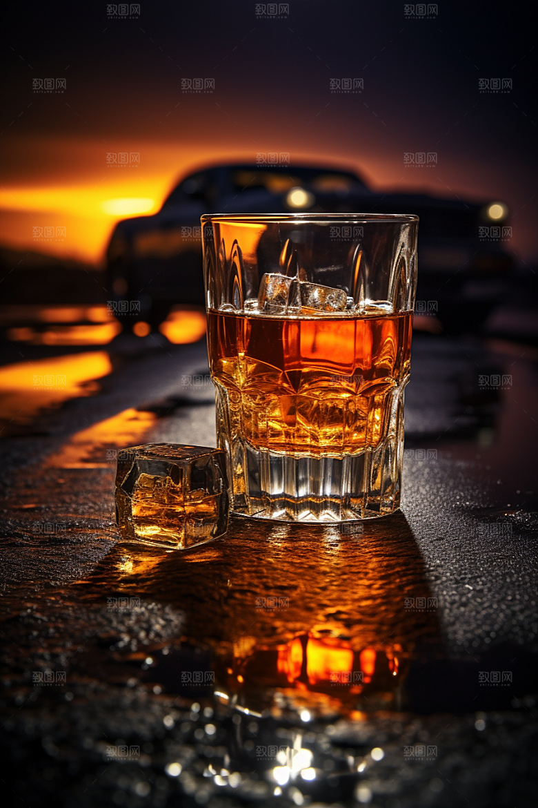 洋酒威士忌酒类品酒素材