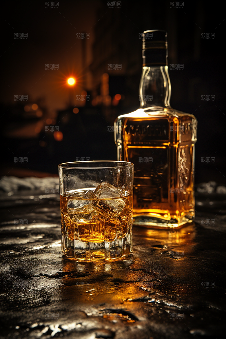 洋酒威士忌酒精品酒素材