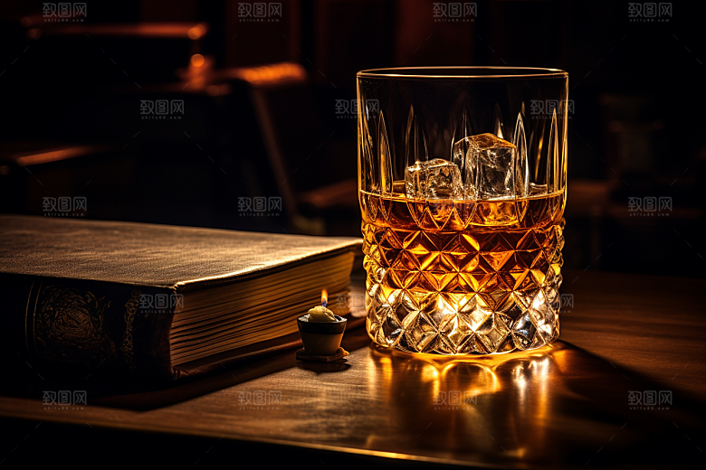 洋酒威士忌美酒精致素材