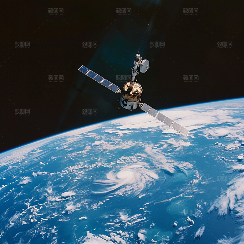 人造卫星银河宇宙素材