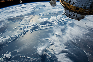 卫星空间站宇航航天日摄影图