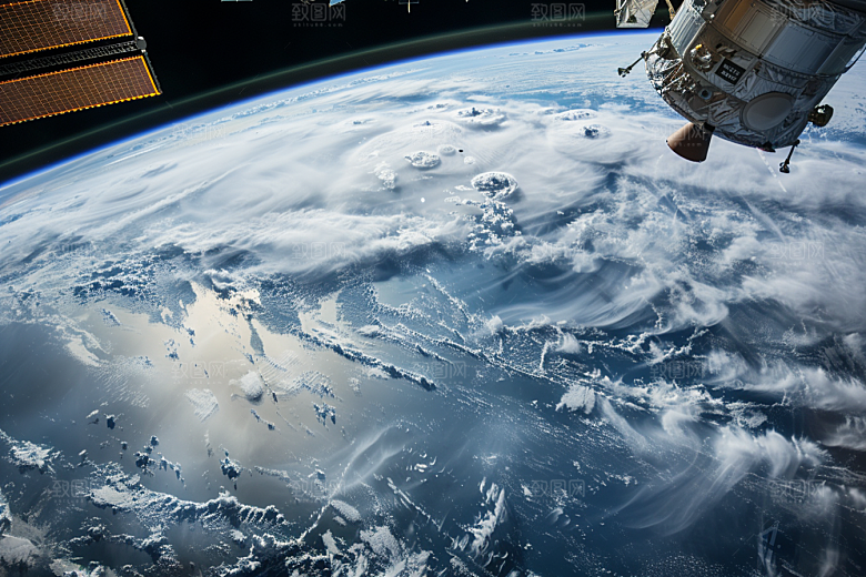 卫星空间站航天日未来摄影图