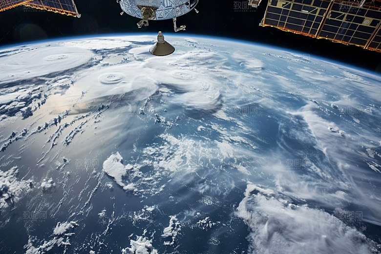 卫星空间站高清星空摄影图