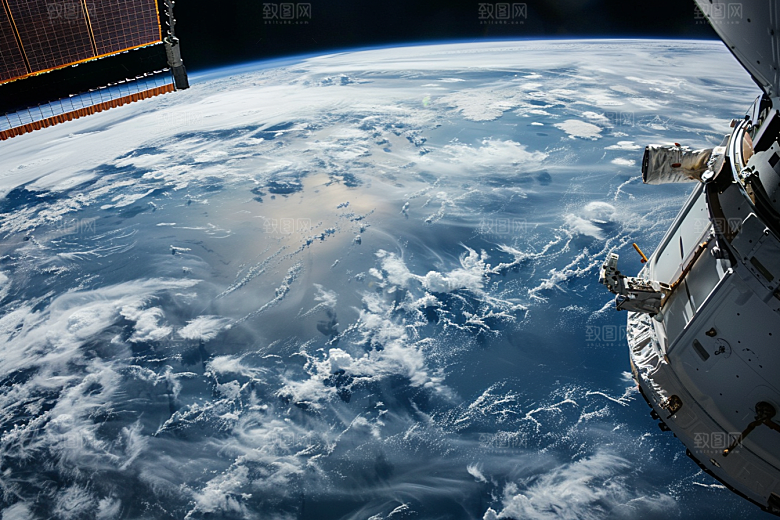 卫星空间站宇航地球摄影图