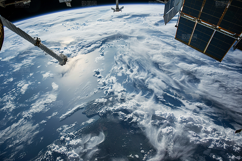 卫星空间站太空科技摄影图