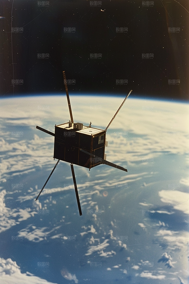 卫星空间站科技航天日摄影图