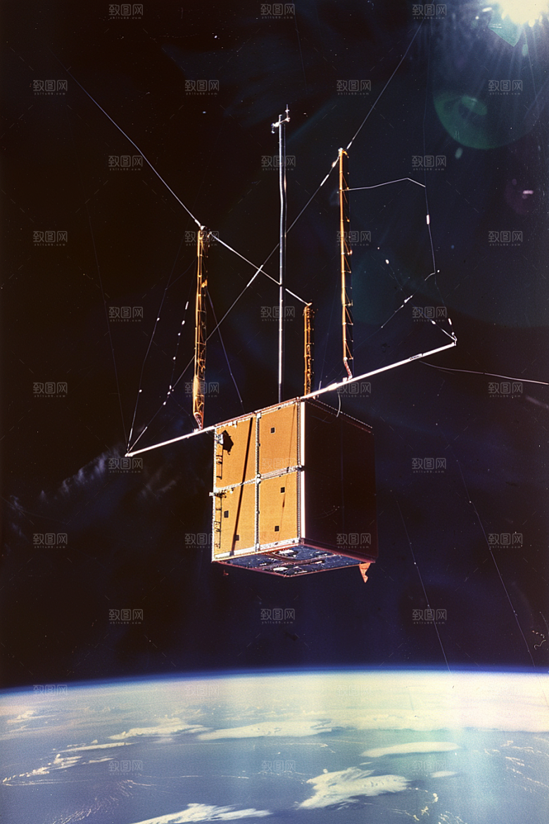 卫星空间站航天日地球摄影图