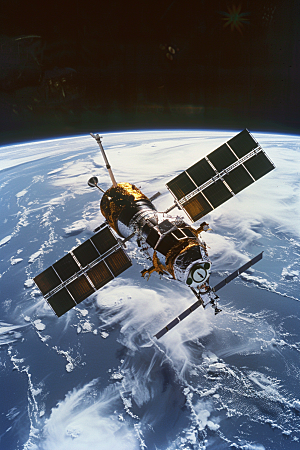 卫星空间站地球微信开屏摄影图