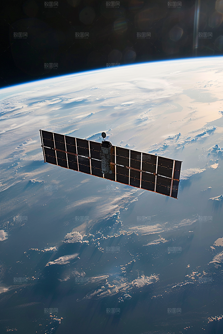 卫星空间站高清微信开屏摄影图