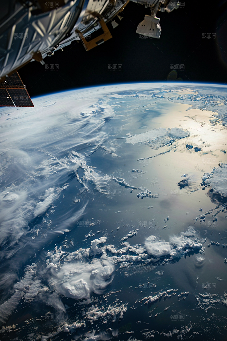 卫星空间站微信开屏星空摄影图