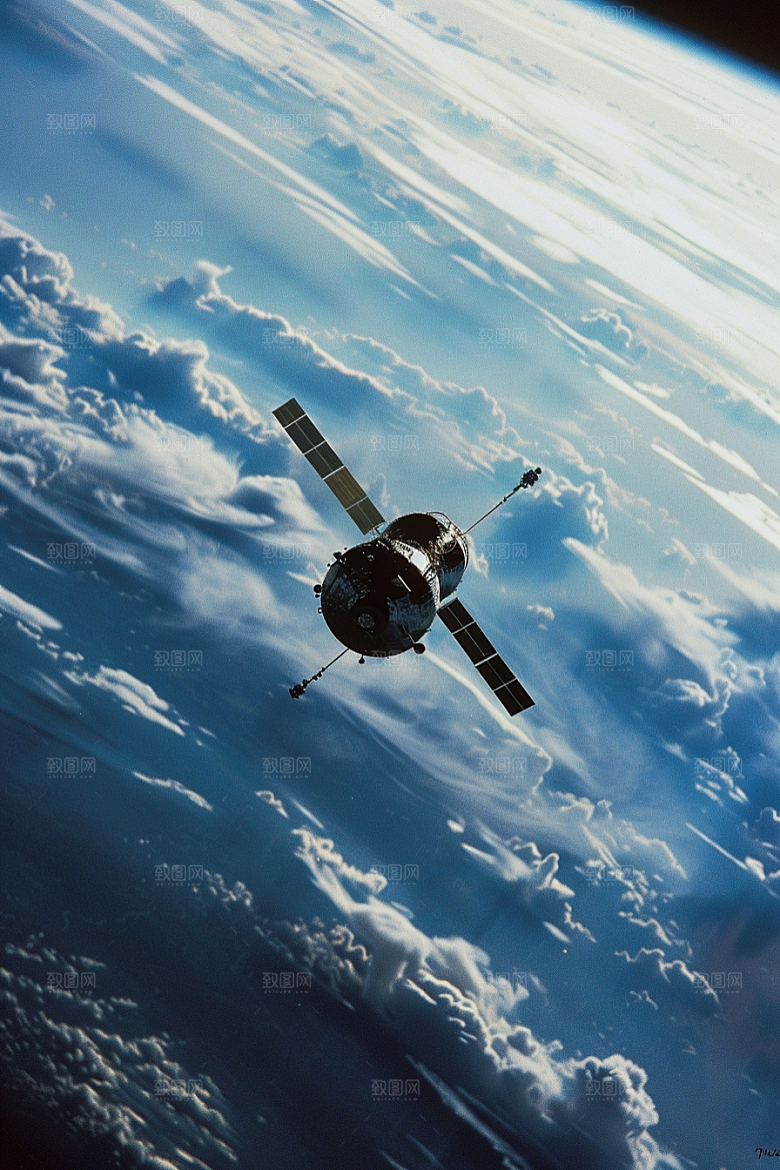 卫星空间站宇宙微信开屏摄影图