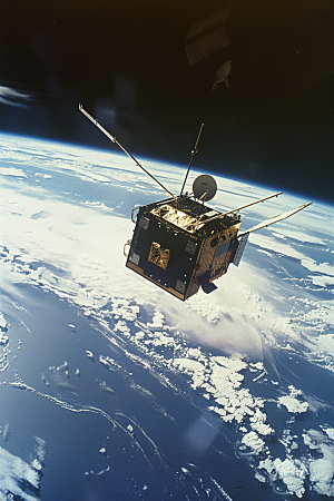 卫星空间站微信开屏科技摄影图