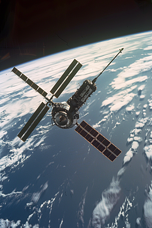 卫星空间站地球微信开屏摄影图
