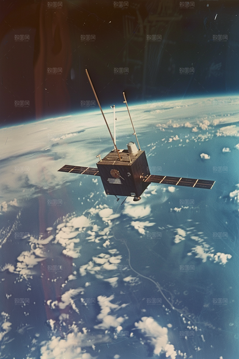卫星空间站星辰大海地球摄影图