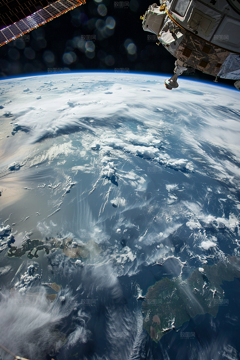 卫星空间站高清星球摄影图