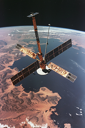 卫星空间站航天日宇航摄影图