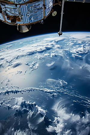 卫星空间站未来地球摄影图