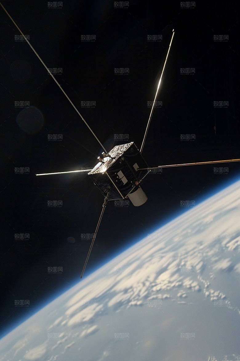 卫星空间站星辰大海微信开屏摄影图
