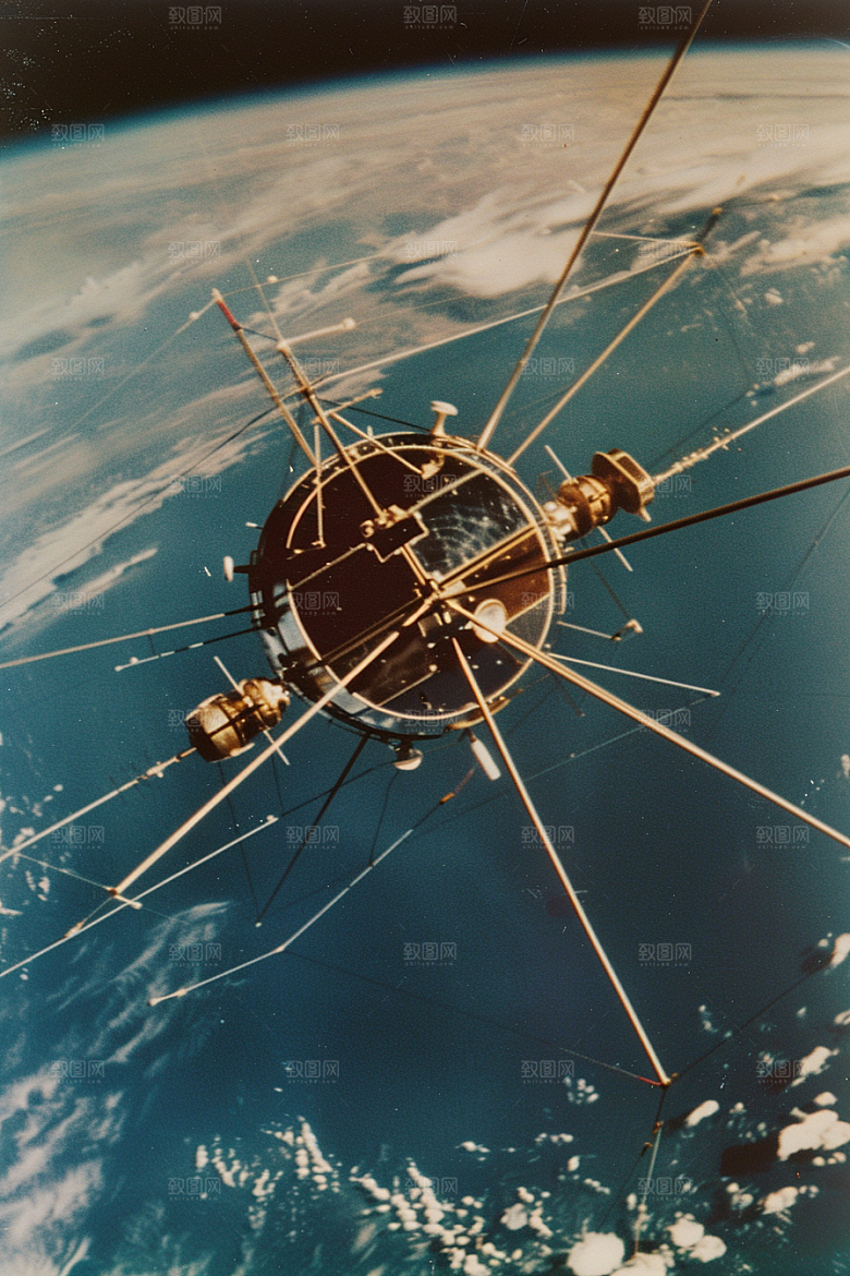 卫星空间站航天日星球摄影图
