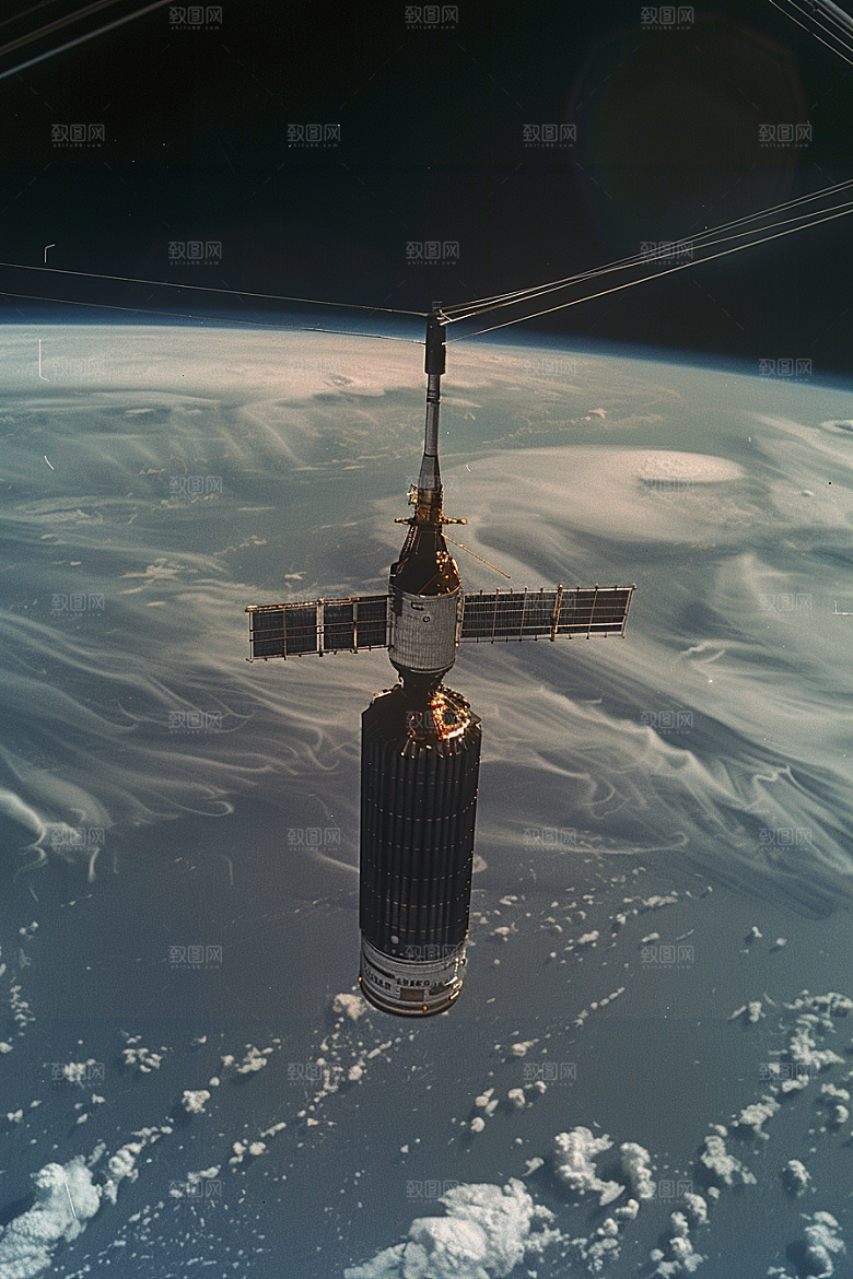 卫星空间站宇宙未来摄影图