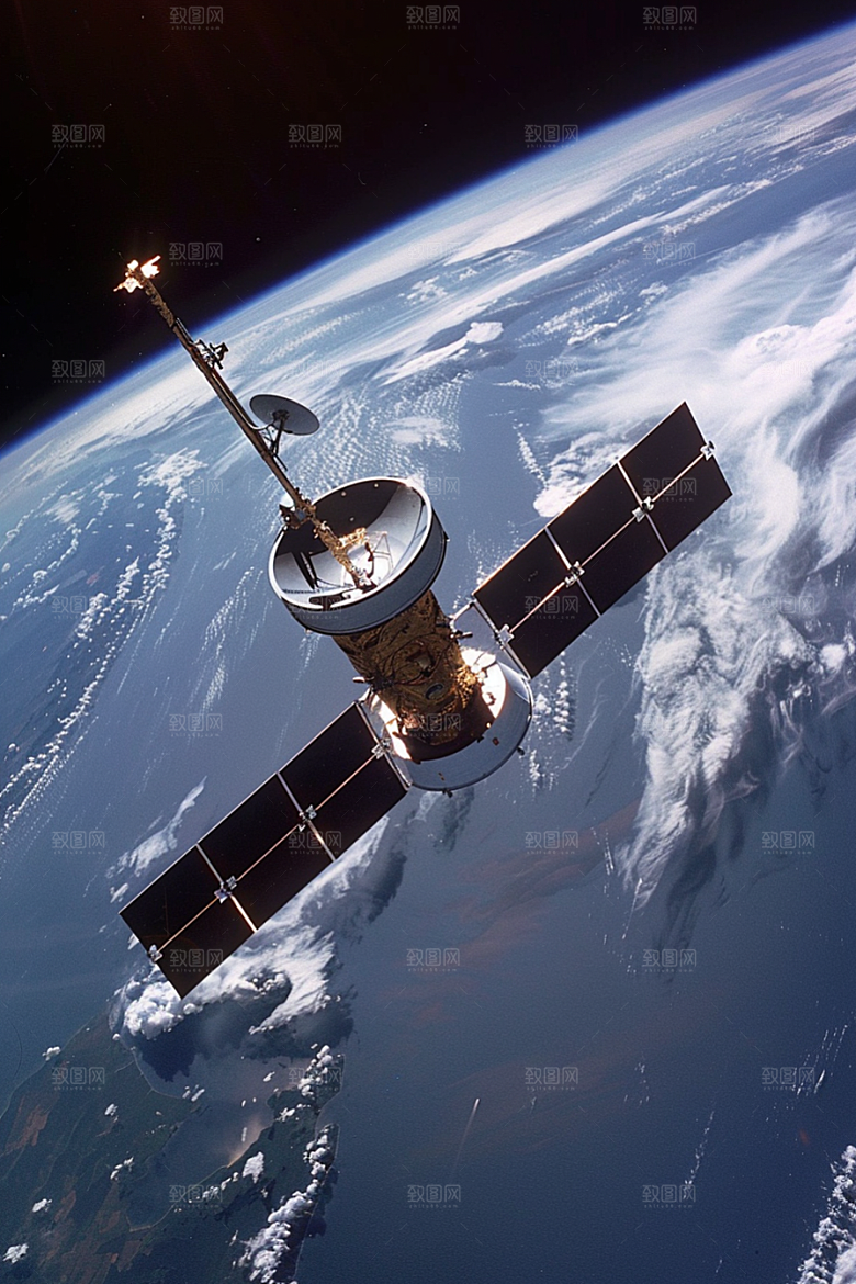 卫星空间站地球未来摄影图