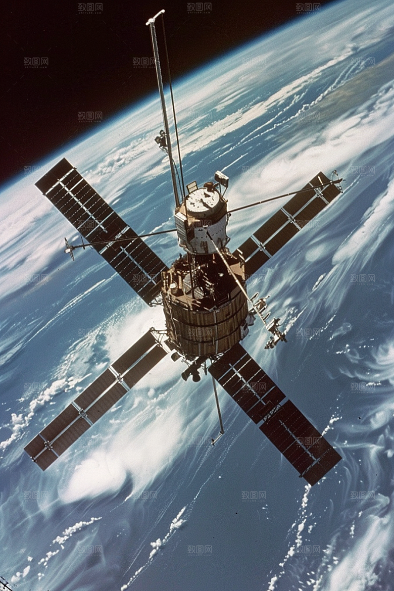 卫星空间站宇航未来摄影图