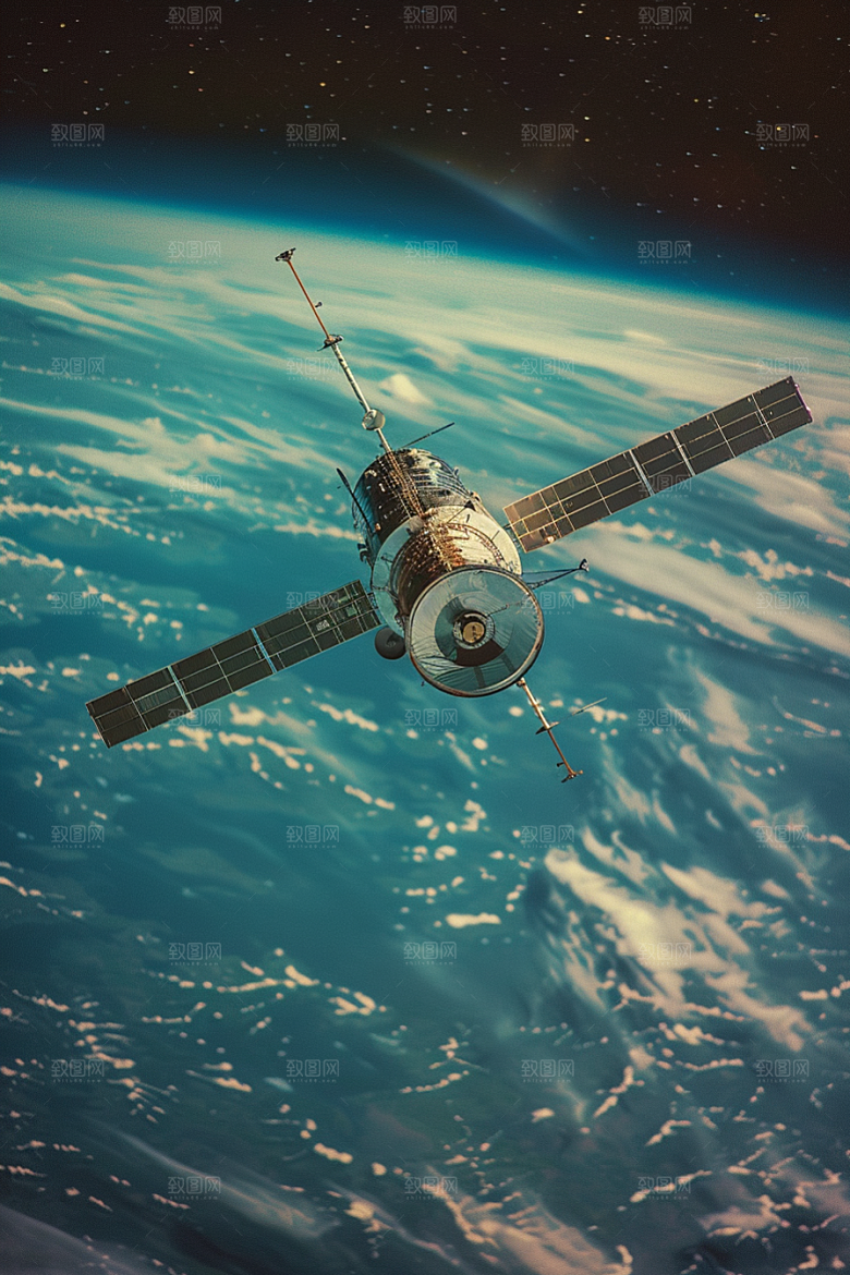 卫星空间站宇宙科技摄影图