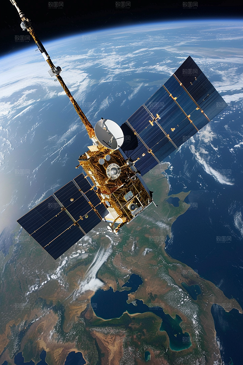 卫星空间站星空宇宙摄影图