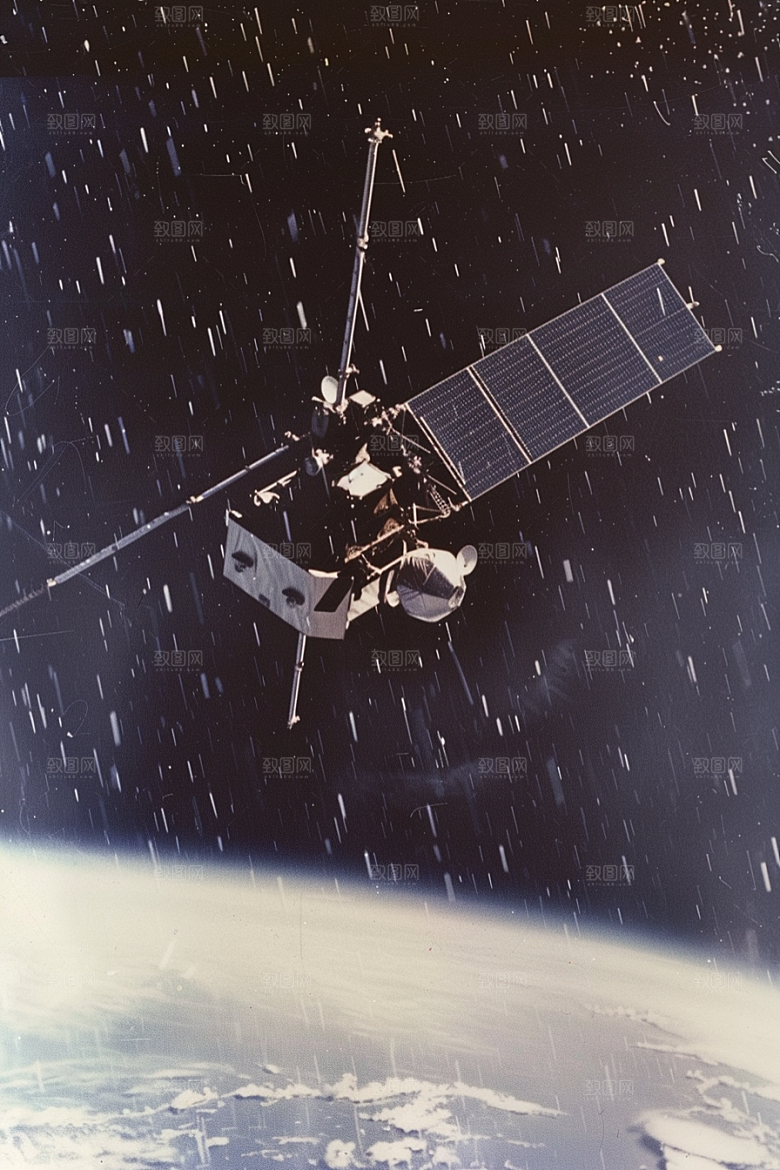 卫星空间站微信开屏星辰大海摄影图