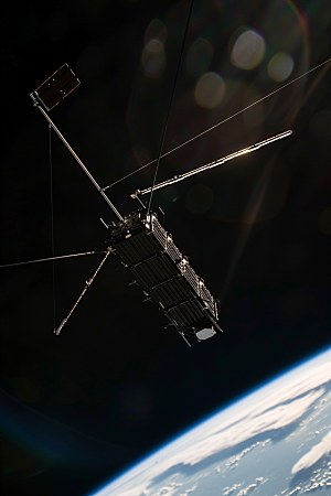 卫星空间站宇宙科技摄影图