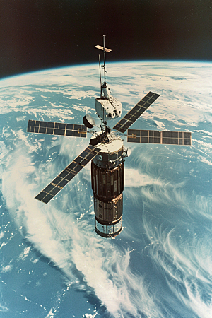 卫星空间站星球科技摄影图