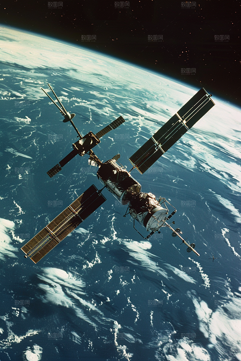 卫星空间站宇宙未来摄影图