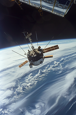 卫星空间站宇航地球摄影图