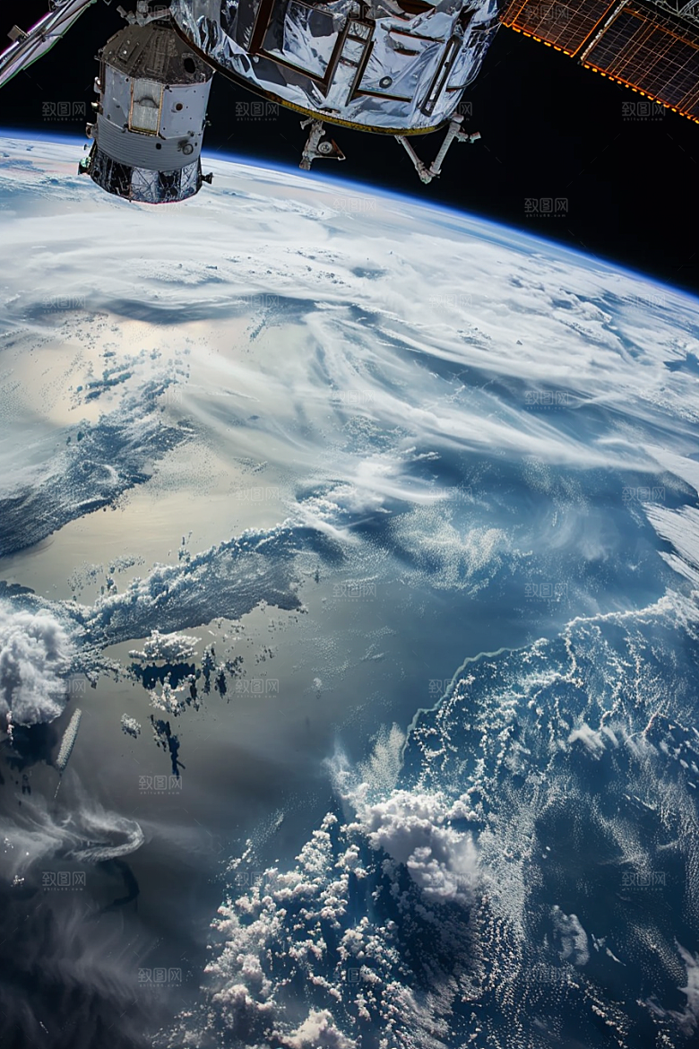 卫星空间站宇宙高清摄影图